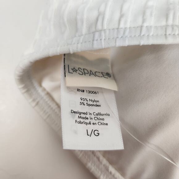 L*Space Axel Bikini Top in Black & Cream Size Large NWT One Shoulder - Picture 5 of 5